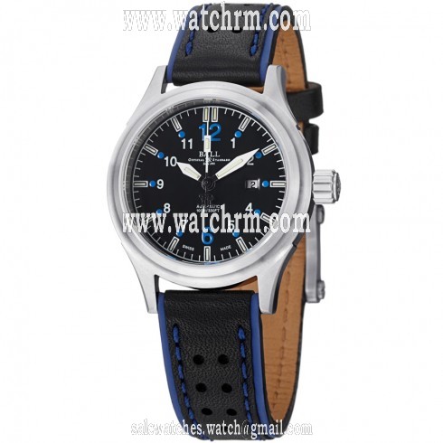Ball Fireman Automatic Black Dial Leather Mens Watch NL1088C-LJ-BKBE