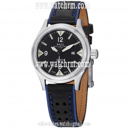 Ball Fireman Automatic Black Dial Leather Mens Watch NL2088D-LJ-BKSL