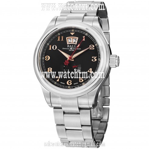 Ball Train Cleveland Automatic Black Dial Steel Men's Watch PM1058DSJBK1
