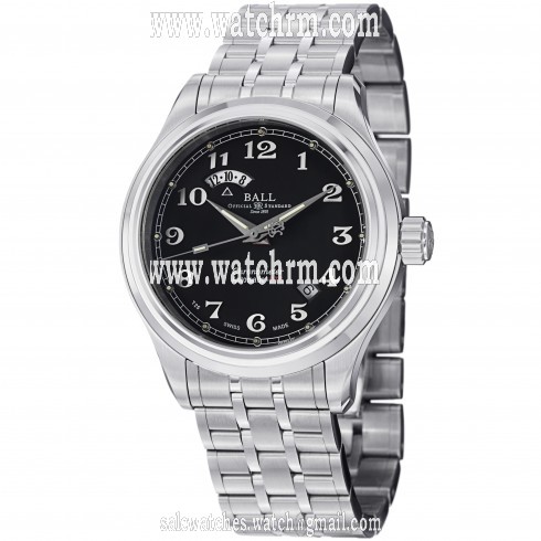 Ball Train Master Dual Time Automatic Black Dial Men's Watch GM1020D-SCJ-BK