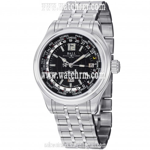 Ball Trainmaster World Time Automatic Black Dial Men's Watch GM1020D-S1CAJ-B