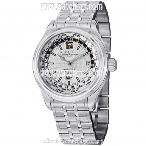 Ball Trainmaster World Time Automatic Silver Dial Men's Watch GM1020D-S1CAJ-S