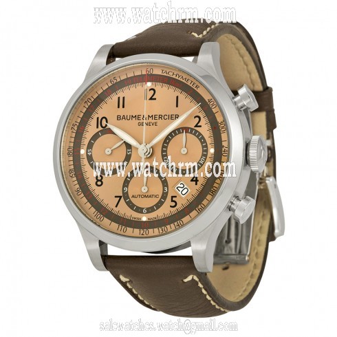 Baume and Mercier Capeland Copper Dial Automatic Chronograph Men's Watch 10004