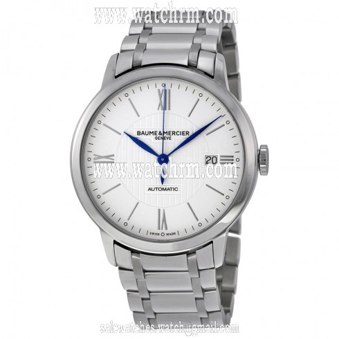 Baume and Mercier Classima Automatic Silver Dial Stainless Steel Men's Watch M0A10215