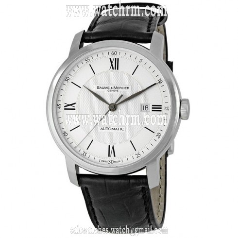 Baume and Mercier Classima Executives Silver Guilloche Men's Watch 08868