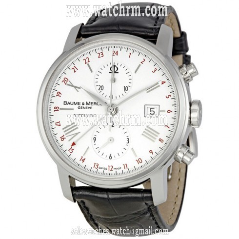Baume and Mercier Classima Executives White Dial Chronograph Men's Watch 08851