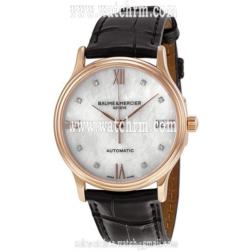 Baume and Mercier Classima Mother of Pearl Diamond Dial Ladies Watch 10077