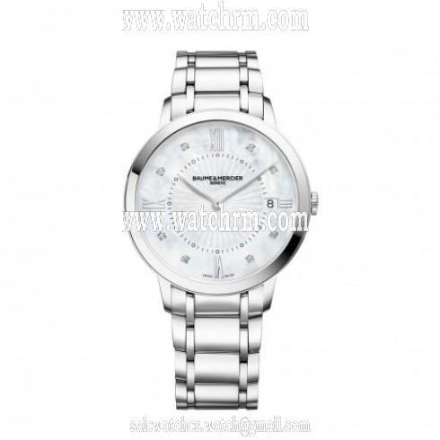 Baume and Mercier Classima Mother of Pearl Diamond Dial Stainless Steel M0A10225