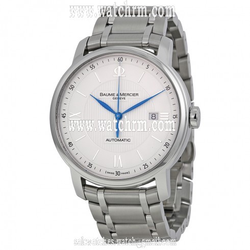 Baume and Mercier Classima Silver Dial Stainless Steel Men's Watch 10085