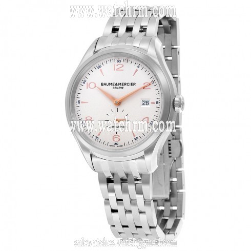 Baume and Mercier Clifton Silver Dial Stainless Steel Automatic Men's Watch 10141
