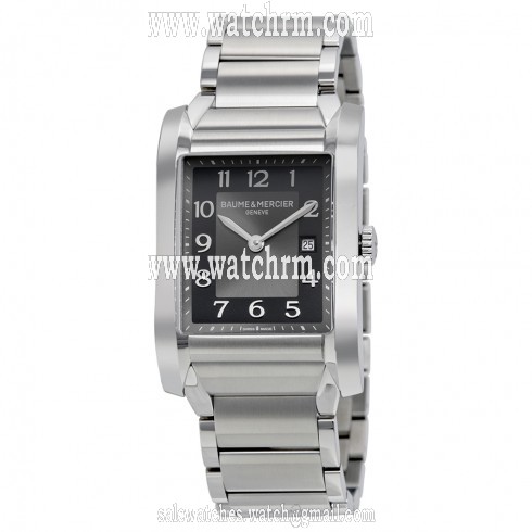Baume and Mercier Hampton Black Dial Stainless Steel Ladies Watch 10021