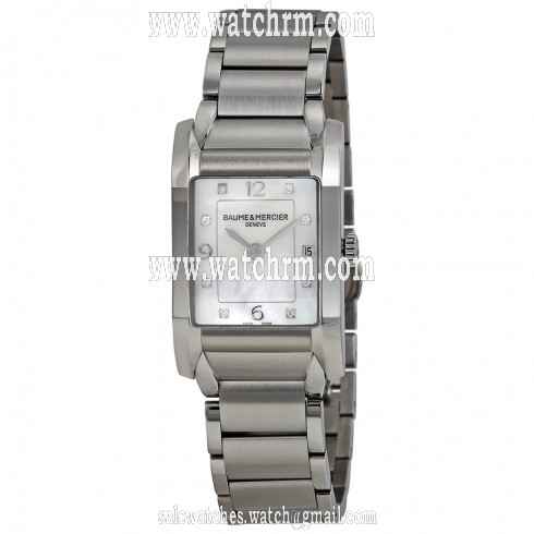 Baume and Mercier Hampton Mother of Pearl Diamond Dial Ladies Watch 10050
