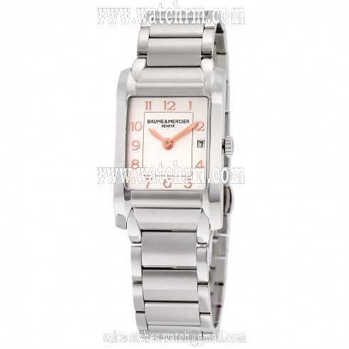 Baume and Mercier Hampton Silver Dial Stainless Steel Ladies Watch 10049