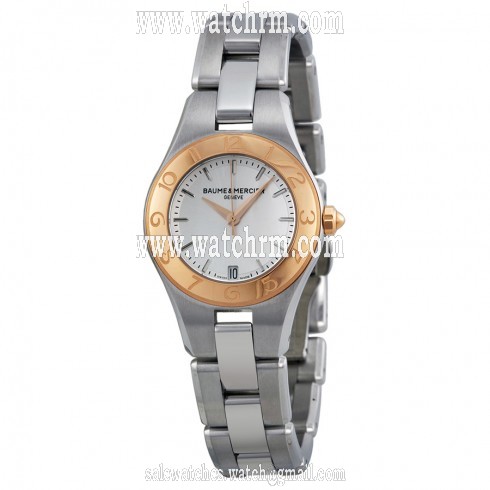 Baume and Mercier Linea Silver Dial Stainless Steel Ladies Watch 10079