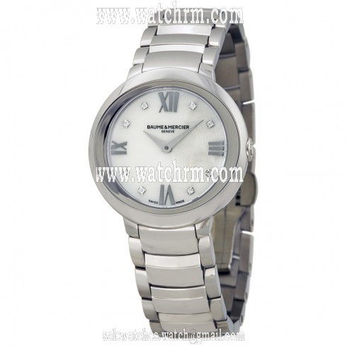 Baume and Mercier Promesse Mother of Pearl Stainless Steel Ladies Watch 10158