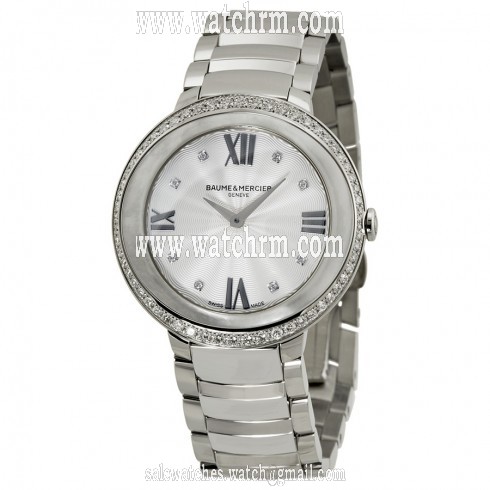Baume and Mercier Promesse Silver Dial Stainless Steel Ladies Watch 10199