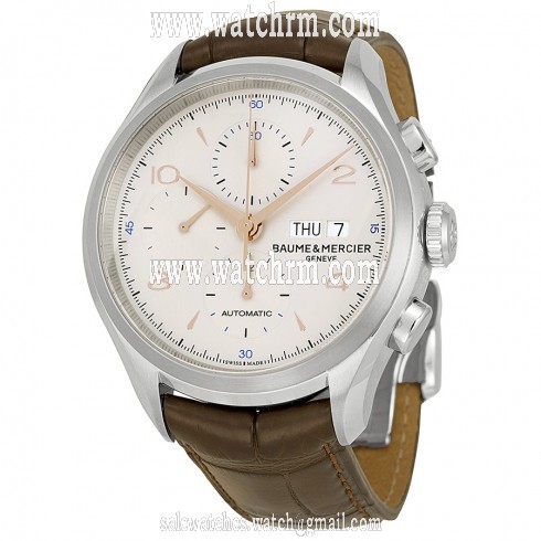 Baume et Mercier Clifton Automatic Chronograph Silver Dial Men's Watch 10129