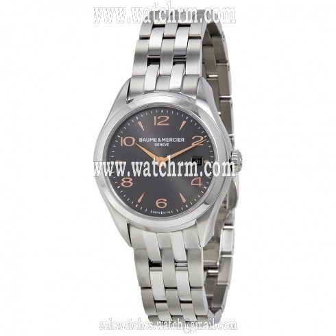 Baume Et Mercier Clifton Grey Dial Stainless Steel Ladiess Watch10209