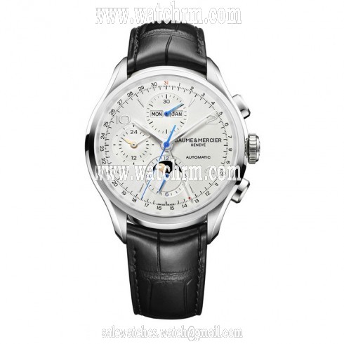 Baume et Mercier Clifton Silver Dial Chronograph Automatic Men's Watch 10278