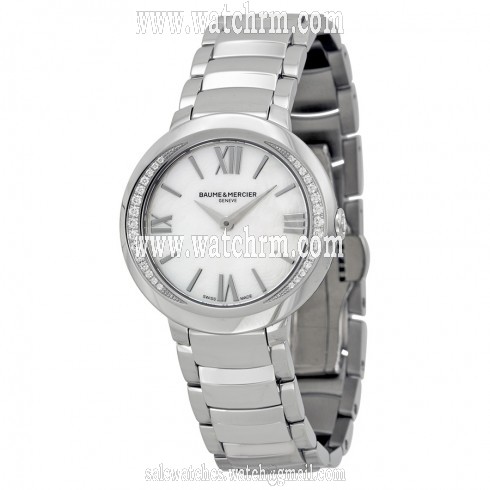 Baume Et Mercier Promesse Mother of Pearl Dial Stainless Steel Ladies Watch 10160