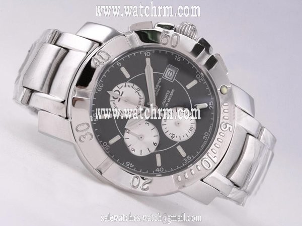 Baume Mercier Riviera XXL 8502 Black Dial Stainless Steel Bezel Automatic Watch