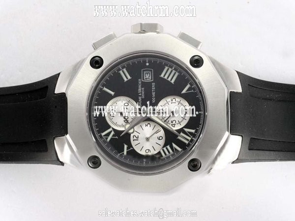 Baume Mercier Riviera XXL 8594 43mm Automatic Black Dial Watch