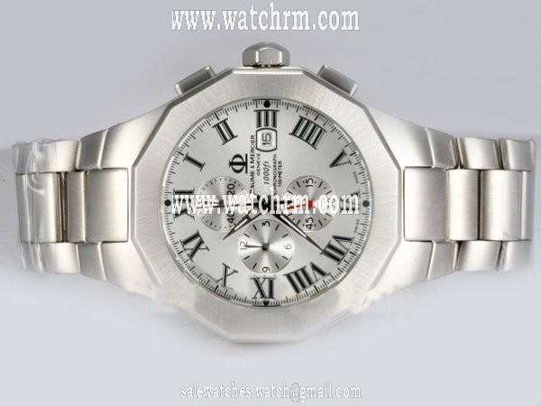 Baume Mercier Riviera XXL 8625 Silver Stainless Steel Strap 43mm Mens Watch
