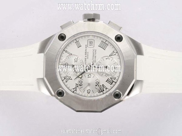 Baume Mercier Riviera XXL 8708 White Dial Automatic Round Watch