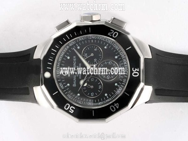 Baume Mercier Riviera XXL 8723 43mm Black Dial Stainless Steel Case Watch