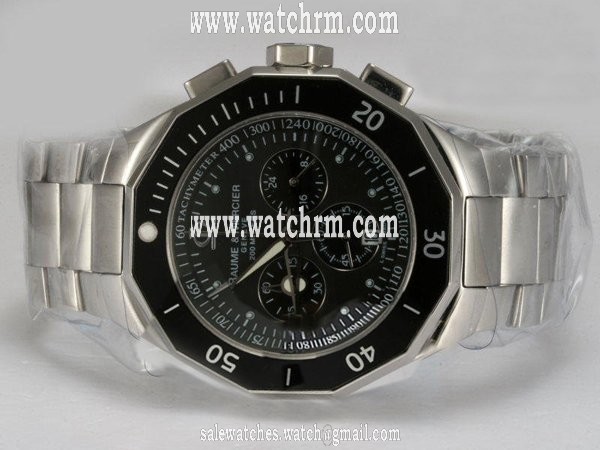 Baume Mercier Riviera XXL 8723 Round Silver Stainless Steel Strap Watch