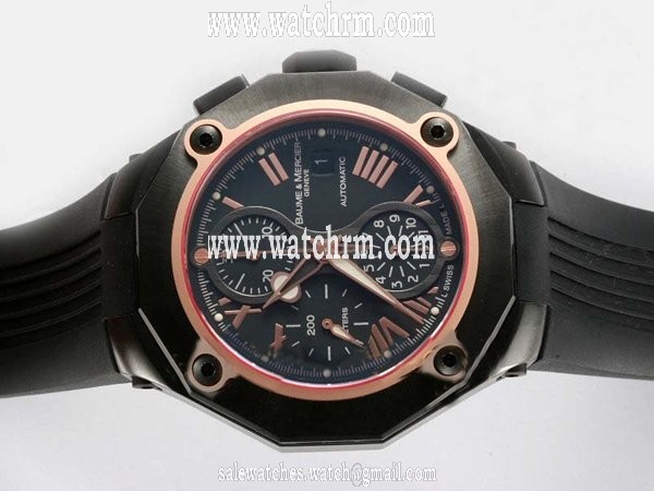 Baume Mercier Riviera XXL 8755 43mm Automatic Black Dial Watch