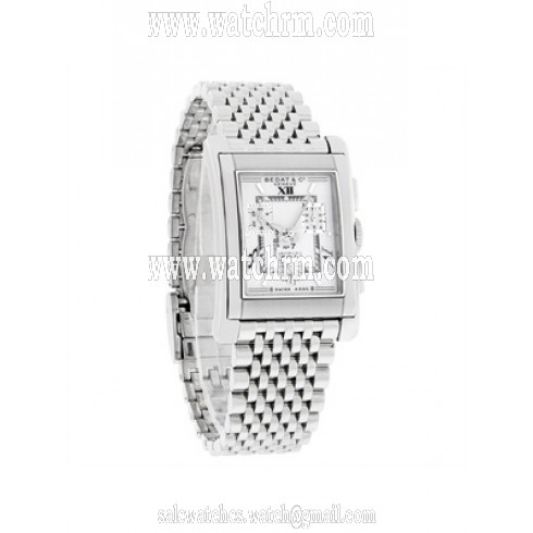 Bedat Chronograph White Dial Stainless Steel Bracelet Men's Watch 778.010.111