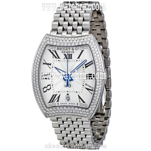 Bedat No. 3 Opaline Guilloche Dial Diamond Bezel Ladies Watch 315.031.100