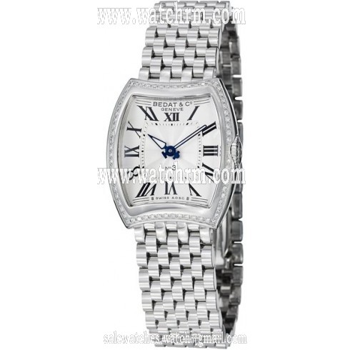 Bedat No 3 Silver Dial Stainless Steel Diamond Ladies Watch 316.021.100