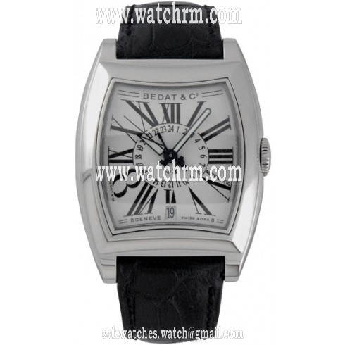 Bedat No. 3 Silver Dial Steel Black Leather Men's Watch 388.010.101