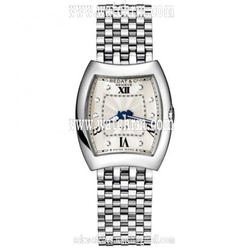 Bedat No. 3 Silver Diamond Dial Stainless Steel Ladies Watch 316.011.109