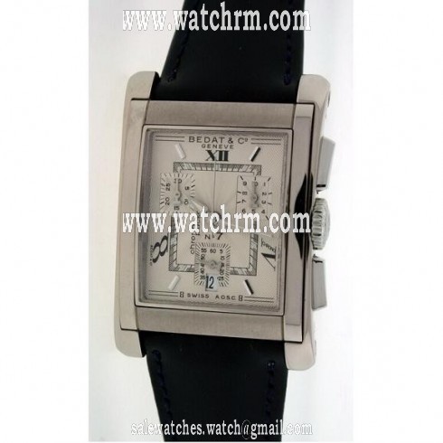 Bedat No. 7  Chronograph Silver Dial Black Leather Men's Watch 778.510.810