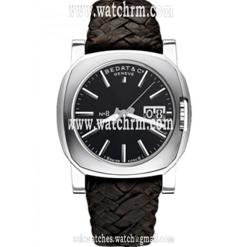 Bedat No. 8 Black Dial Brown Alligator Leather Automatic Men's Watch 888.018.310