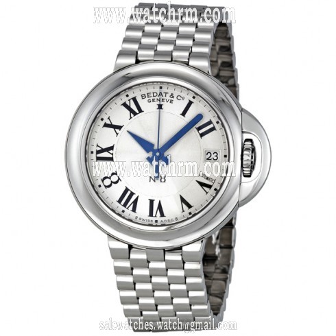 Bedat No. 8 Opaline Guilloche Dial Stainless Steel Automatic Ladies Watch 828-011-600