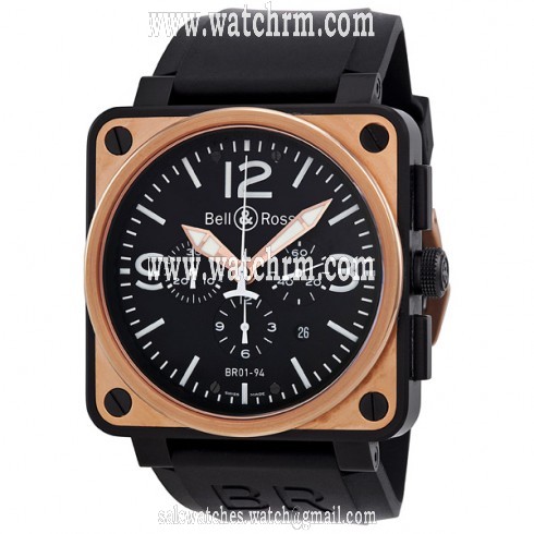 Bell and Ross Automatic Chronograph Rose Gold Men's Watch BR0194-BICOLOR