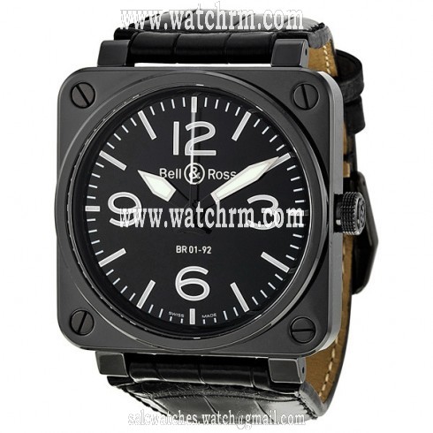 Bell and Ross Aviation Automatic Black Dial Men's Watch BR0192-BL-CER-SCR