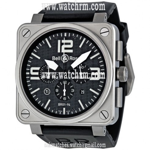 Bell and Ross Aviation Black Carbon Fiber Dial Titanium Men's Watch BR0194-TITANIUM