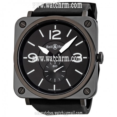 Bell and Ross Aviation Black Dial Ceramic Case Unisex Watch BRS-BL-MATCER