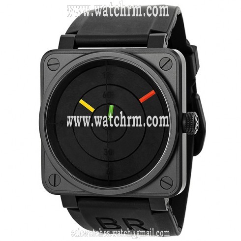 Bell and Ross Aviation Radar Black Dial Black PVD Stainless Steel Rubber Automatic Men's Watch BR0192RADAR