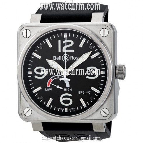 Bell and Ross Aviation Reserve De Marche Black Dial Men's Watch BR01-97-STEEL