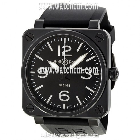 Bell and Ross BR 01 Instrument Automatic Black Dial Men's Watch BR0192-BL-CER-SRB