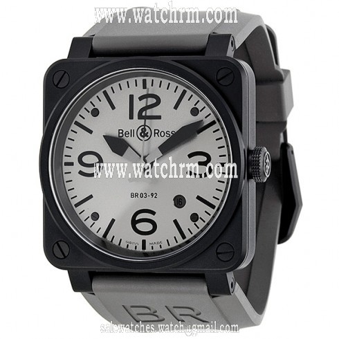 Bell and Ross Commando Automatic Grey Dial Matte Black PVD Men's Watch BR0392-COMMANDO