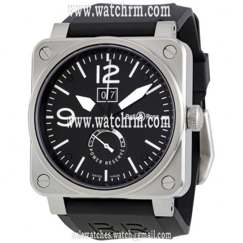 Bell and Ross Grande Date and Reserve De Marche Automatic Men's Watch BR0390-BL-ST