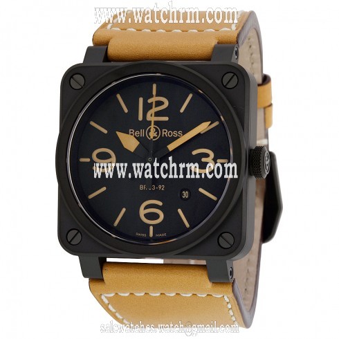 Bell and Ross Instrument Heritage Black Dial Automatic 42MM Men's Watch BR-03-92-HERITAGE