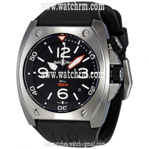 Bell and Ross Marine Black Dial Steel Case Men's Watch BR0292-STEEL